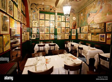 Traditional Italian restaurant, Milan, Lombardy, Italy Stock Photo - Alamy