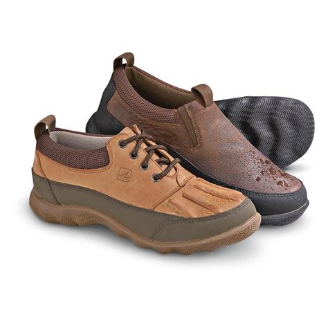 Men's Sperry Top - Sider® Waterproof Waterline 4 - eyelet Shoes, Tan ...