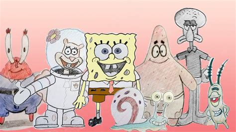 Drawings Spongebob Characters at Keith Wright blog