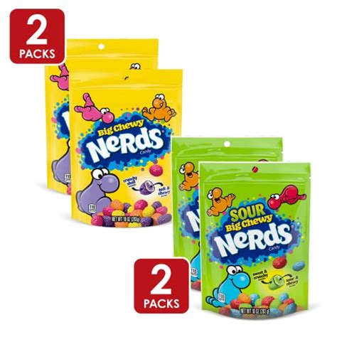 NERDS Big Chewy & Sour Big Chewy Candy Variety Pack | Individually ...