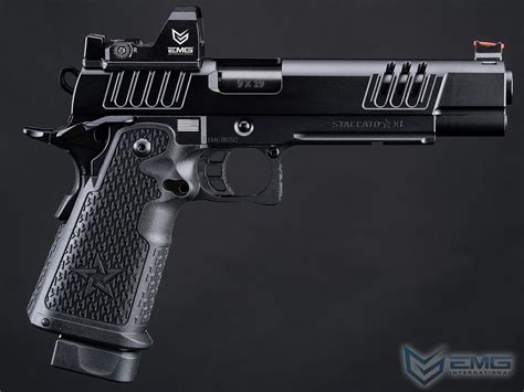 EMG Helios Staccato Licensed XL 2011 CO2 Gas Blowback Airsoft Pistol (Model: VIP Grip / CNC ...