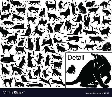 Cat outlines Royalty Free Vector Image - VectorStock