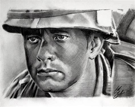 Tom Hanks As Forest Gump Drawing by Caleb Goodman