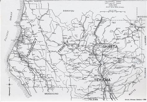 Shasta County , 1916 Map | Shasta county, California history, Shasta