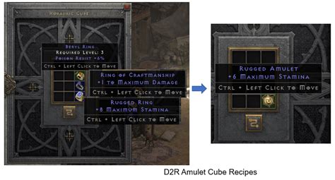 D2R Amulet Cube Recipes