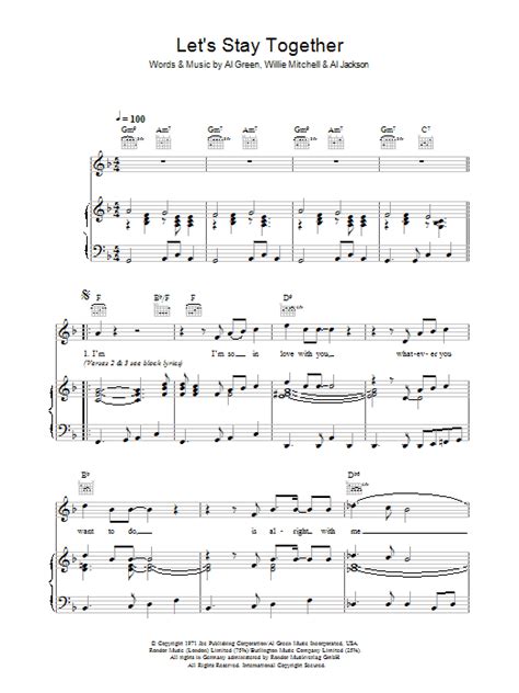 Let's Stay Together | Sheet Music Direct