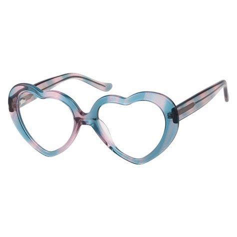 Zenni Women's Retro Heart-Shaped Prescription Eyeglasses Pattern Plastic in 2021 | Heart shaped ...