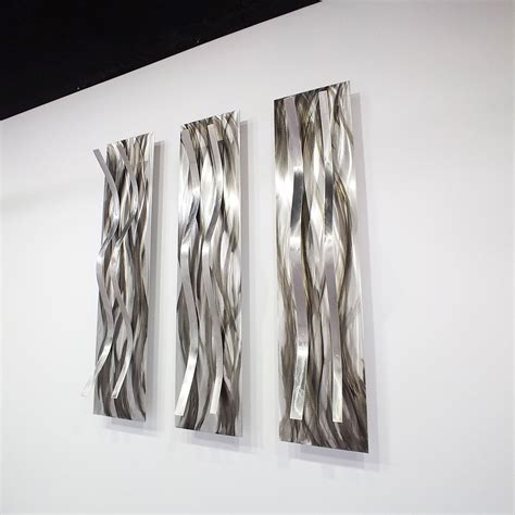 Modern Abstract Gray Silver Metal Wall Art Sculptures Relief - Etsy