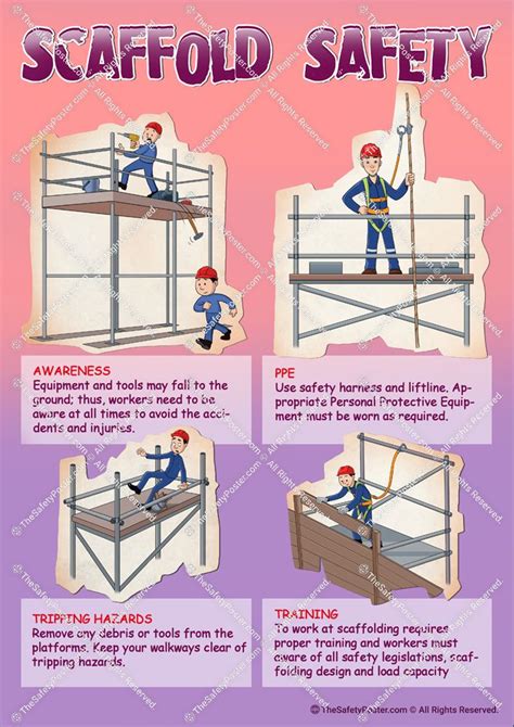 Scaffold safety | Safety posters, Workplace safety tips, Workplace safety