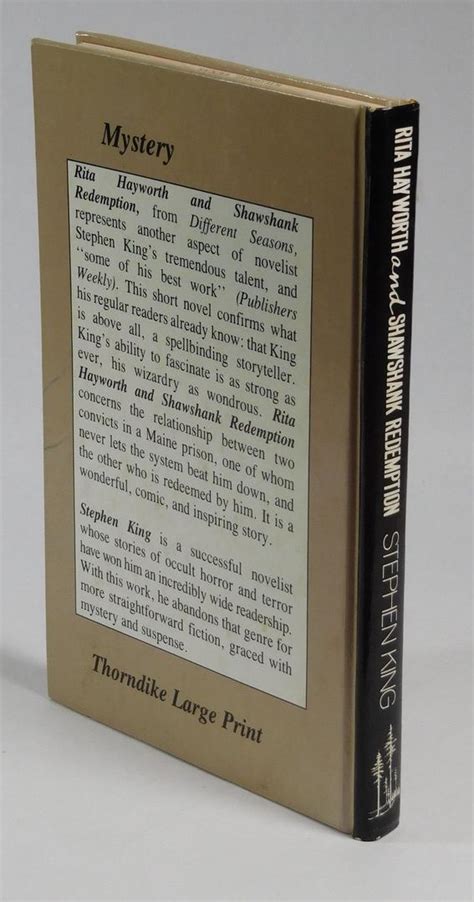 Rita Hayworth & Shawshank Redemption, Hardcover Ed 1982, Stephen King, Thorndike | #1806243428