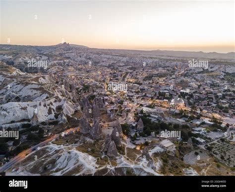 Night view of Goreme district in Cappadocia Stock Photo - Alamy