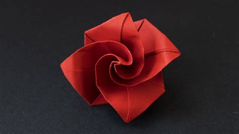 Easy Origami Rose / Simple Paper Flower - YouTube | Origami, Origami ...