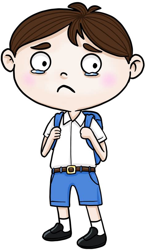 cartoon student boy sad colorful 11155579 PNG