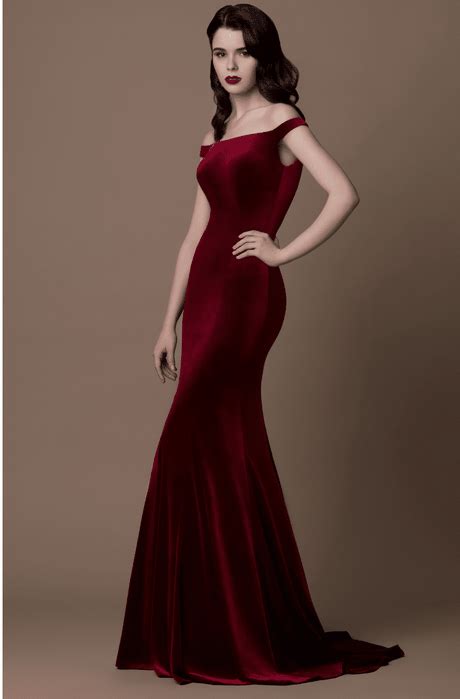 Deep red velvet dress