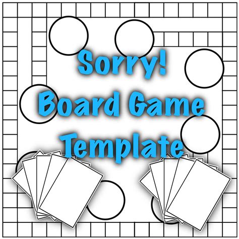 Sorry Board Game Printable Cards