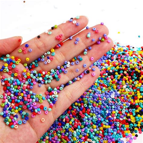 6000Pcs+ Pony Beads, 4mm Beads Set, Small Glass Rainbow Beads for Kids'Brac G1O2 | eBay