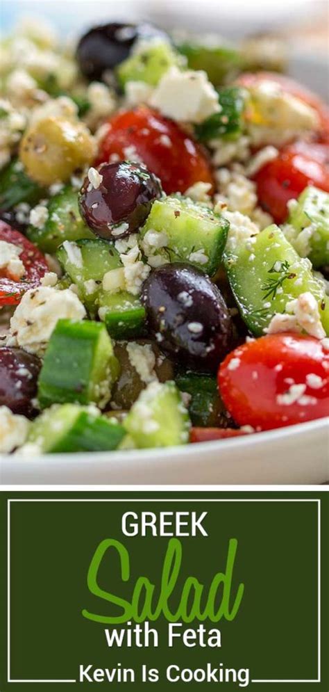 Amazingly EASY Greek Salad with Feta So Healthy! - Kevin Is Cooking