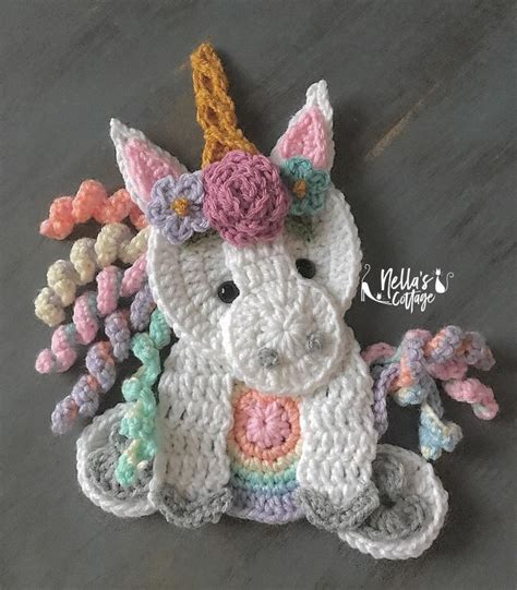 Crochet Pattern INSTANT PDF DOWNLOAD Unicorn Pattern | Etsy Crochet Puff Flower, Crochet Flower ...