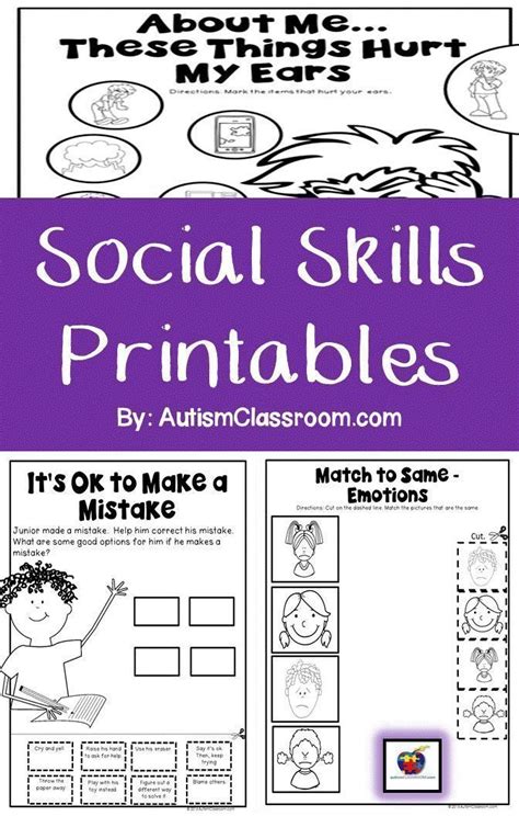 Social Skills Printables | Teaching social skills, Social skills groups ...