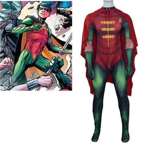 Robin Jumpsuit Jason Todd Bodysuit Boy Wonder Cosplay Costume For Adult Kids ...