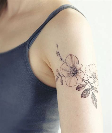 Delicate wild rose tattoo by Tattooist_Flower - Verena Erin | My Green ...