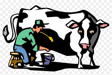 Cow - Milking A Cow Cartoon - Free Transparent PNG Clipart Images Download