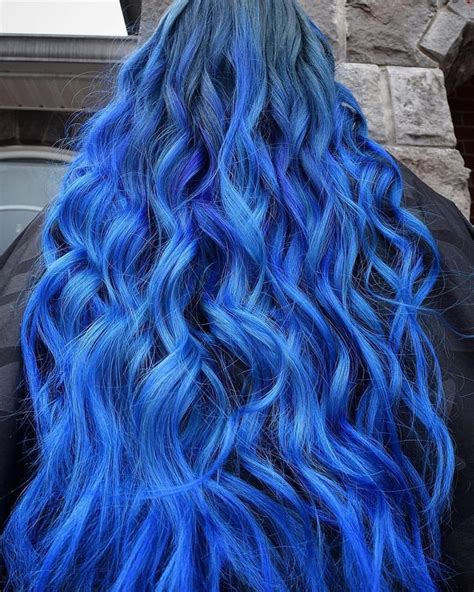 Electric Blue Hair Deep Navy Blue Hair Color Guy Tang Mydentity Olaplex Inspiration Ideas How To ...