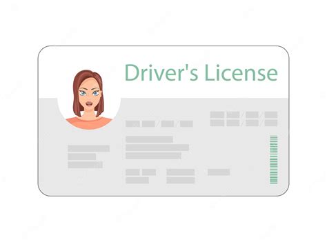 Premium Vector | Driver's license, identity card, ID card, identification card.