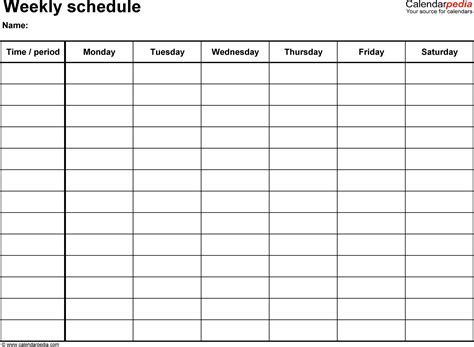 Weekly Timetable Maker – Tunu.redmini.co intended for Blank Revision Timetable Template – Pray ...