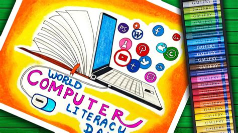 World Computer Literacy Day Drawing | World Computer Literacy Day ...