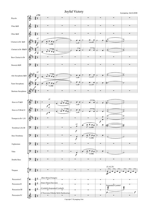 JOYFUL VICTORY for Symphonic Band Sheet Music | Kyungjung, Kim | Concert Band