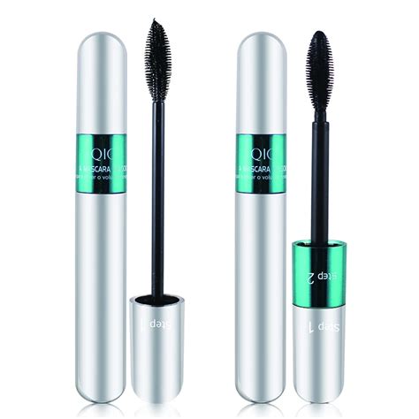 QIC 2 In 1 Eyelashes Curling Mascara Eyes Makeup Eyelash Lengthening Black Mascaras Eye Lashes ...