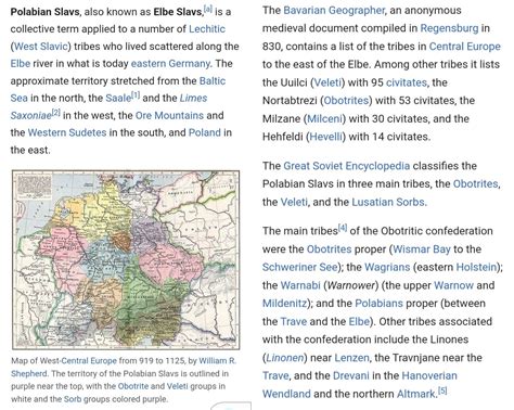 The Polabian Slavs replaced the Germanic tribes who had emigrated from the 1st to 6th centuries ...