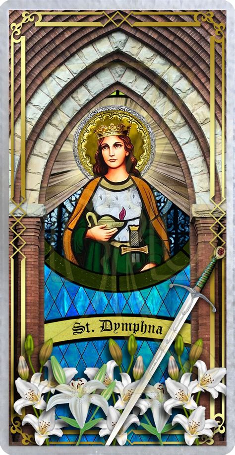 Saint Dymphna Ireland laminated Holy Prayer cards. Mental | Etsy