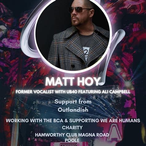 Matt Hoy (former vocalist with UB40 ft Ali Campbell), Hamworthy Club, Wimborne Minster, 20 ...