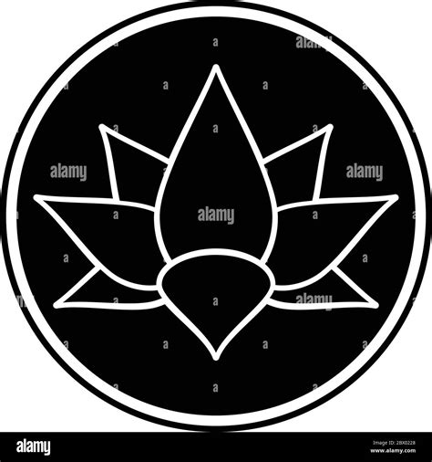 Lotus Flower Symbol- An Illustration of a Lotus Flower Symbol Stock ...