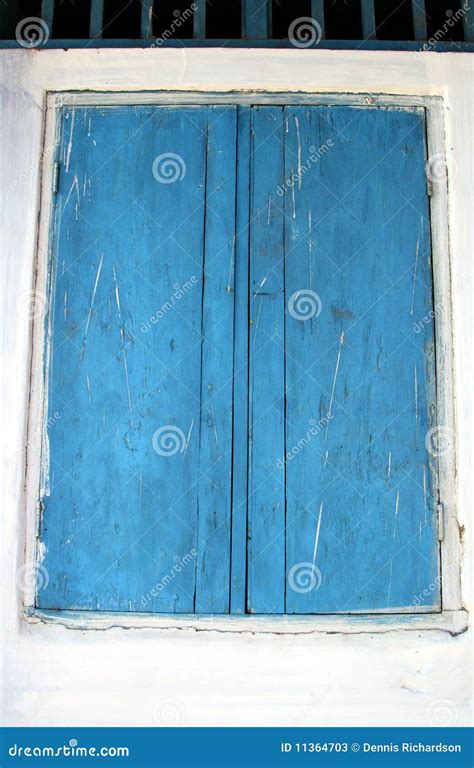 Blue window shutters stock image. Image of india, wooden - 11364703