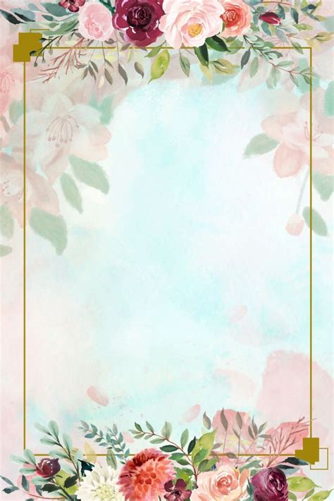 Fundo Flores Frame Verde Planta Flor Papel de Parede Para Download ...