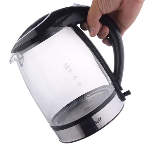 1500 W 2.0 L Electric Glass Kettle with Blue LED Light – By Choice Products