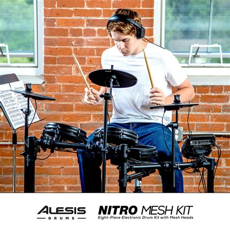 Buy Alesis Drums Nitro Mesh Kit - Electric Drum Set with USB MIDI Connectivity, Mesh Drum Pads ...