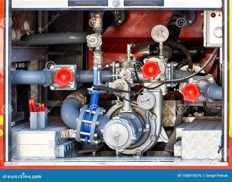 A Powerful Water Pump Is Located In The Cargo Compartment Of An ...