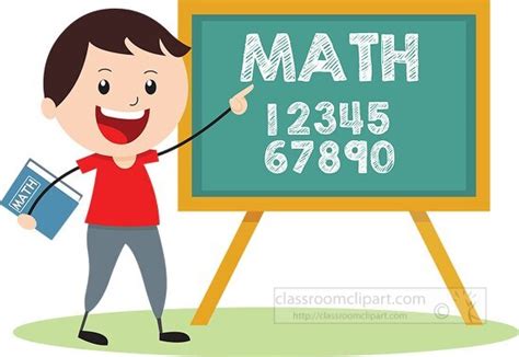 Mathematics Clipart-boy teaching math clipart