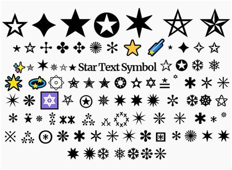 ⋆ ★ Star Symbol (Copy and Paste) | Symbols, Star logo design, Cool text ...