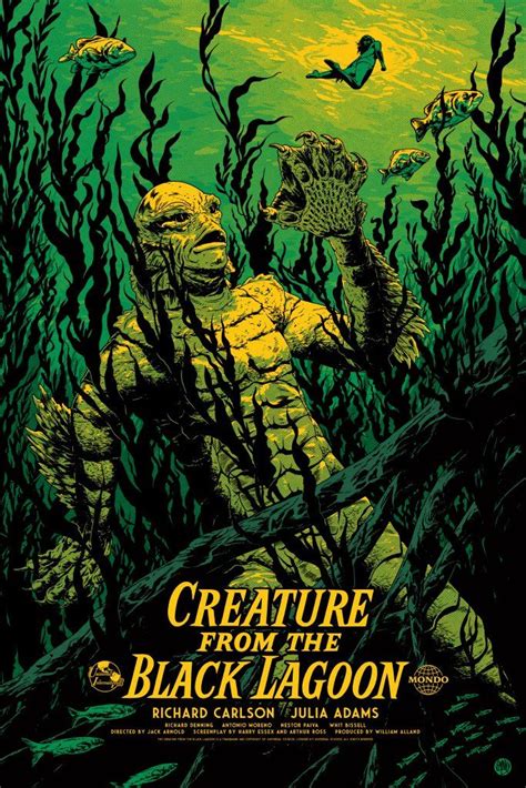 Creature from the Black Lagoon Poster | Black lagoon, Mondo posters ...