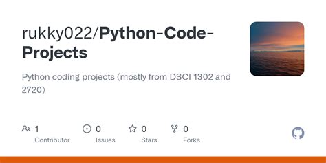 GitHub - rukky022/Python-Code-Projects: Python coding projects (mostly from DSCI 1302 and 2720)