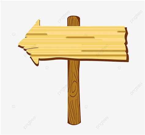 Yellow Wooden Arrow Sign Illustration, Wooden Sign, Yellow Arrow, Wooden Board PNG Transparent ...