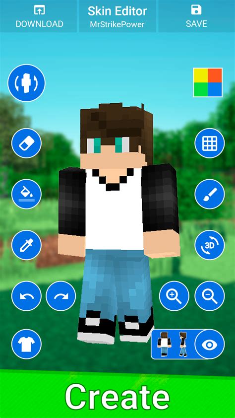 無料で「Skin Editor for Minecraft PE - Custom Skin Creator」アプリの最新版 APK1.3をダウンロードー Android用「Skin ...