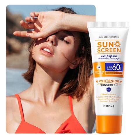 SunscreenSPF60+ Long Term Against Sunburn Aging Moisturizer Natural & Organic Hydrates And Skin ...