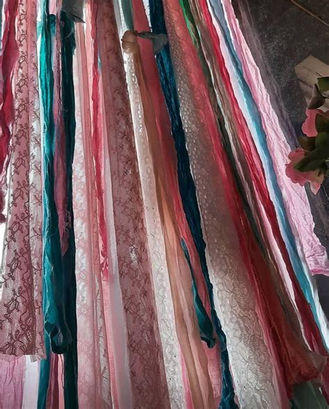 Diy rag curtain thehippiesaaz Rag Curtains, Diy, Bricolage, Do It Yourself, Homemade, Diys, Crafting