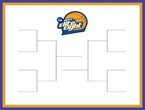 The printable Elite Eight bracket for the 2022 NCAA Basketball ...